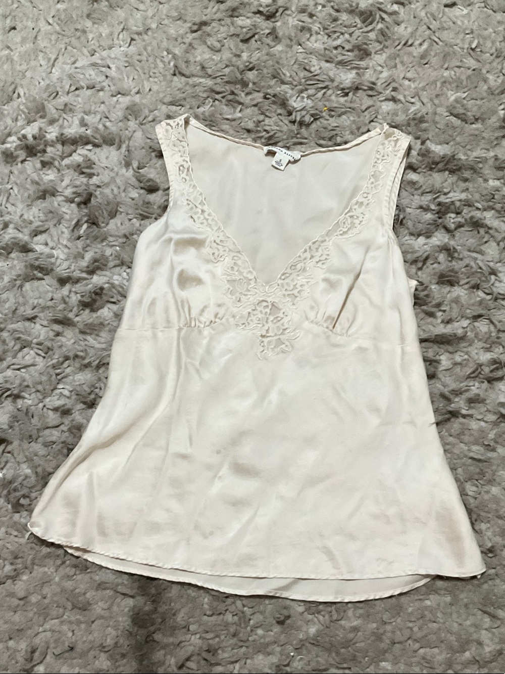 Banana Republic Ivory Lace-Trim Camisole